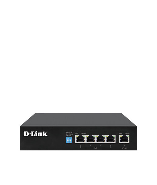D-Link POE SWITCHING 4+1 PORT (1000MB POE)(1000MB Uplink)(Unmanaged)(60W) รุ่น DGS-F1005P-E