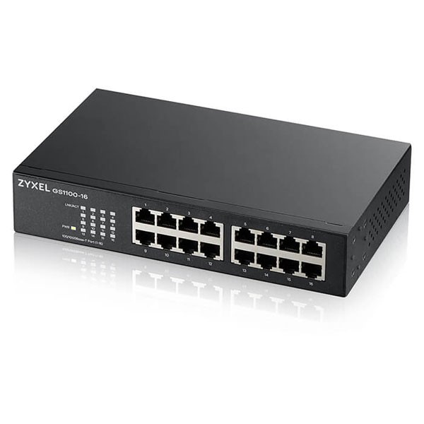 ZYXEL 16-Port GbE Unmanaged Switch รุ่น GS1100-16